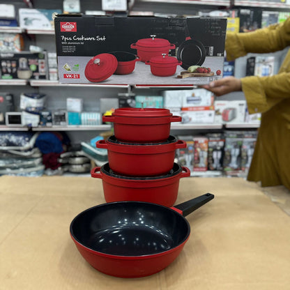 Uakeen Germany Induction Die-Cast Granite Cookware Set 7pcs VK-21