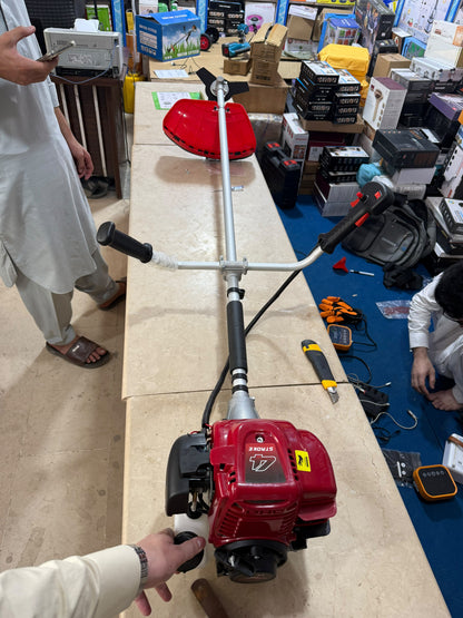 4-Stroke Petrol Brush Cutter GX35 - Heavy Duty Grass Cutter with 2-Blade Metal Blade