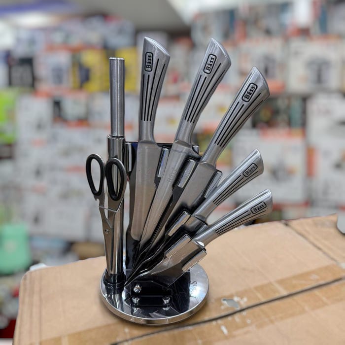 Bass 8pcs kitchen knife set [ Random color]