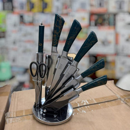 Bass 8pcs kitchen knife set [ Random color]