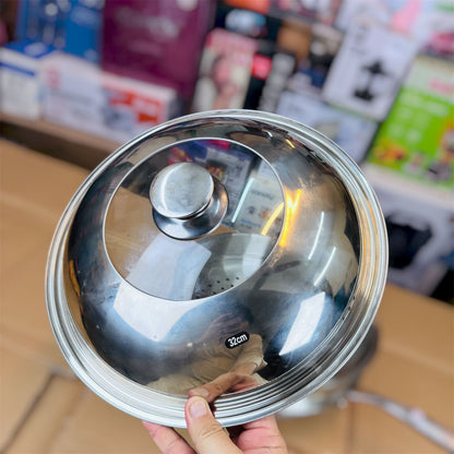 lot imported lesser coating deep fry pan 32CM food stamer