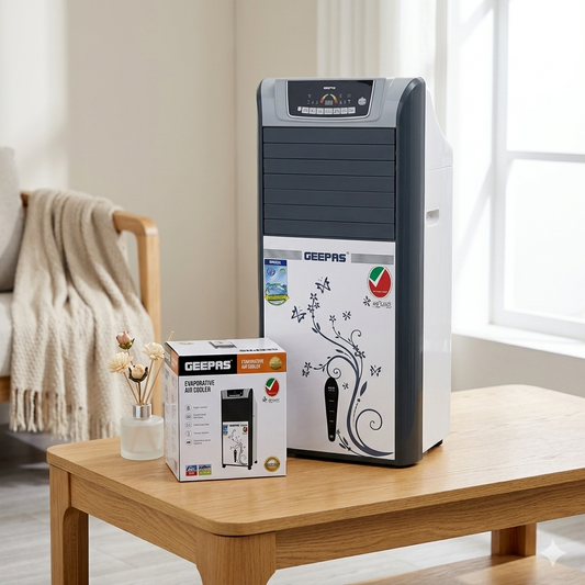Geepas Tower Air Cooler With Remote & LED Screen Control