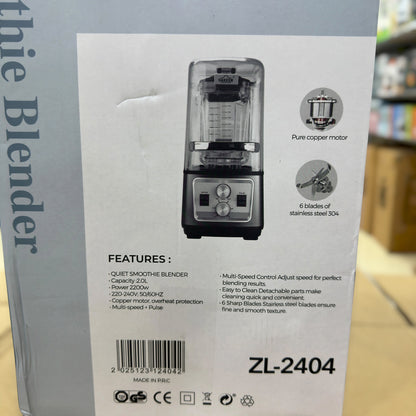 UAKEEN 2.0L Commercial Soundproof Blender | 2000W Heavy Duty Ice Crusher & Smoothie Maker (Model ZL-2404)