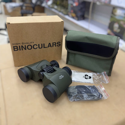 High Quality 16x30 Binoculars - Army Green with Carry Pouch, Neck Strap & Cleaning Cloth