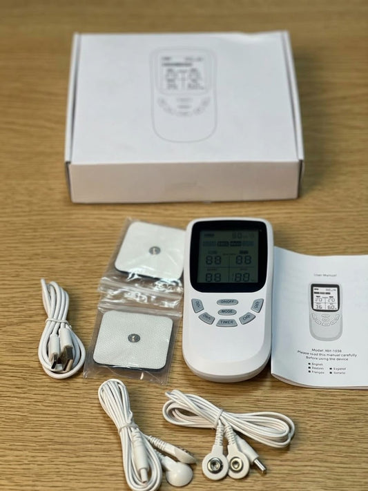 Digital TENS Muscle Stimulator Massager MH-1038 - Rechargeable Pulse Massager with LCD