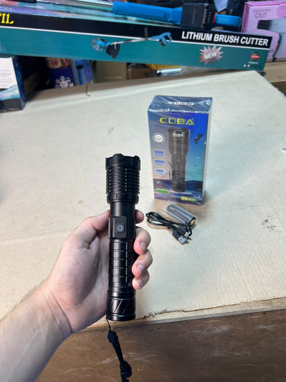 COBA Powerful LED Flashlight CB-G23 - 9800mAh, USB-C Rechargeable, 3000m Range