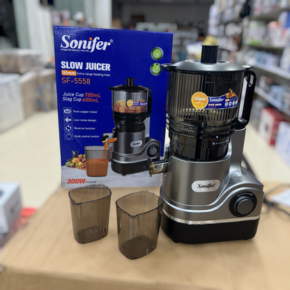 Sonifer Slow Juicer SF-5558 - 300W, Pure Copper Motor, 161mm Feeding Hole