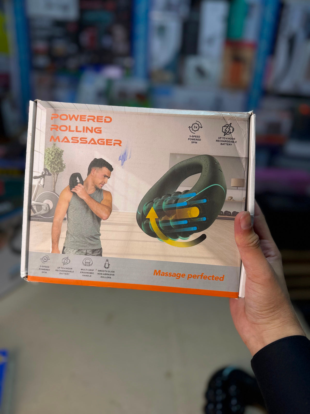 Powered Rolling Massager - USB Rechargeable Deep Tissue Roller