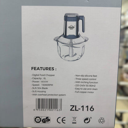 Uakeen 6L Electric Chopper ZL-116