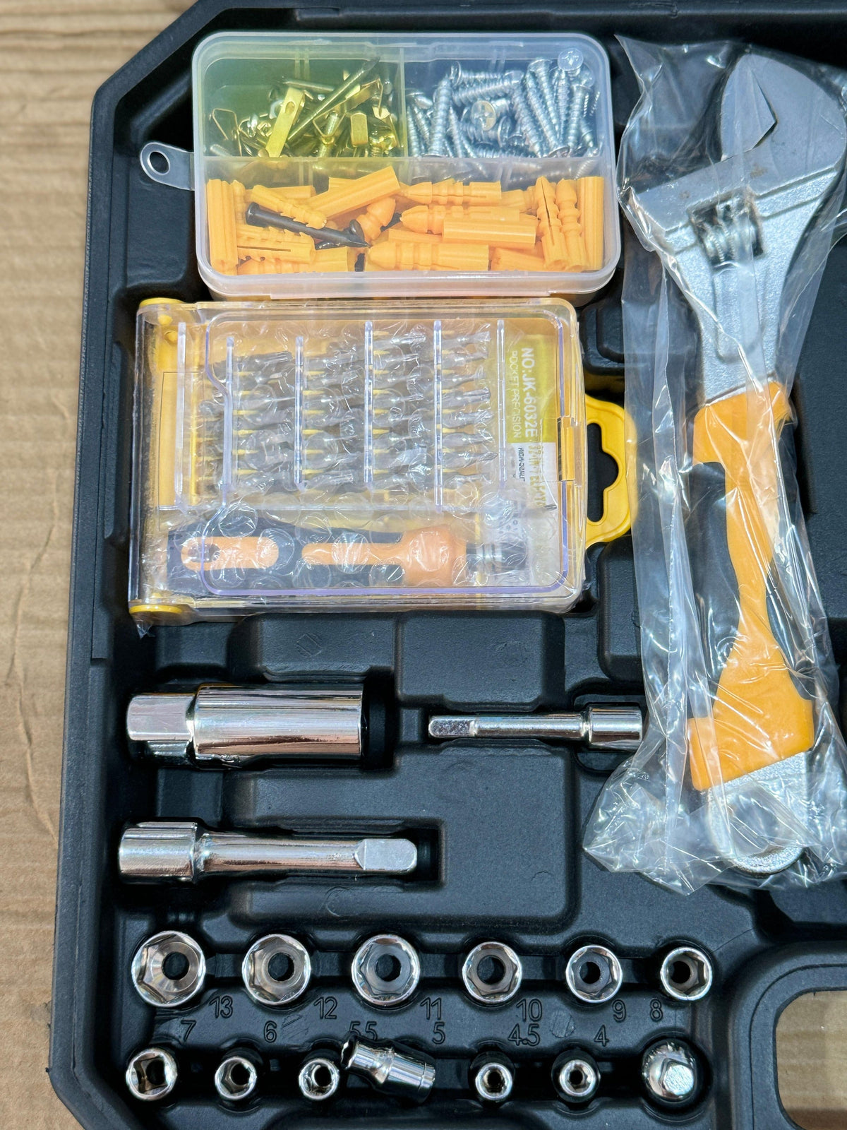 Complete Household Tool Kit Set - Socket, Wrench, Screwdriver &amp; Hardware Tool Box