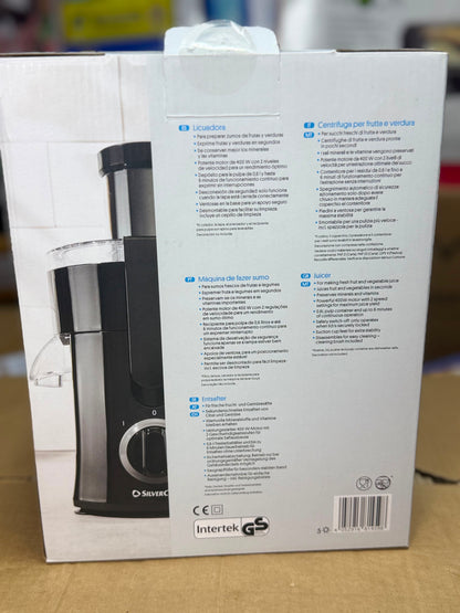 SilverCrest Juicer 400W Fruit & Vegetable Centrifuge SFE 400 A1