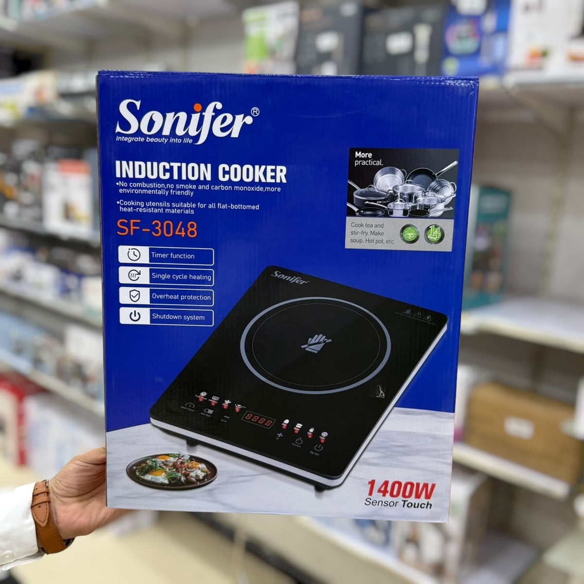 Sonifer Induction Cooker SF-3048 - 1400W Sensor Touch, Timer Function
