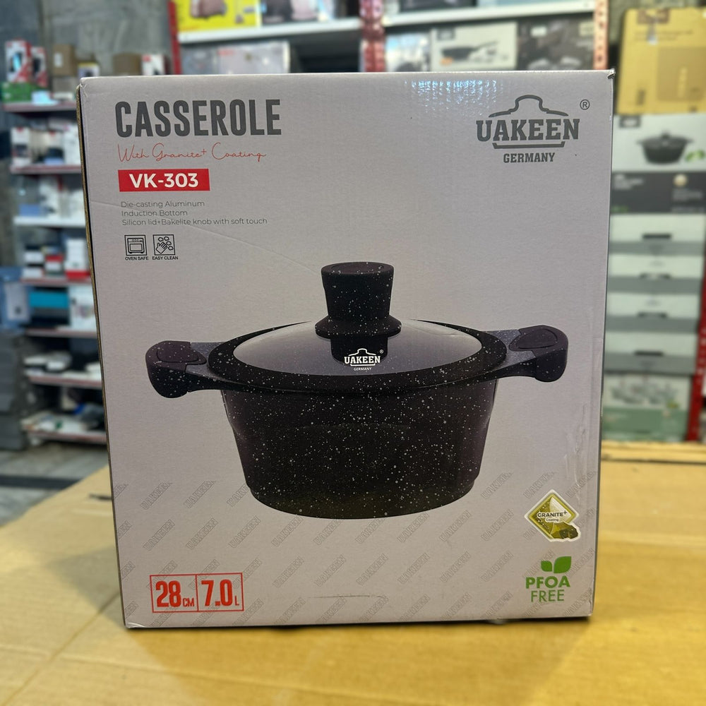 Uakeen Germany Induction Die-Cast Granite Casserole 28cm VK-303