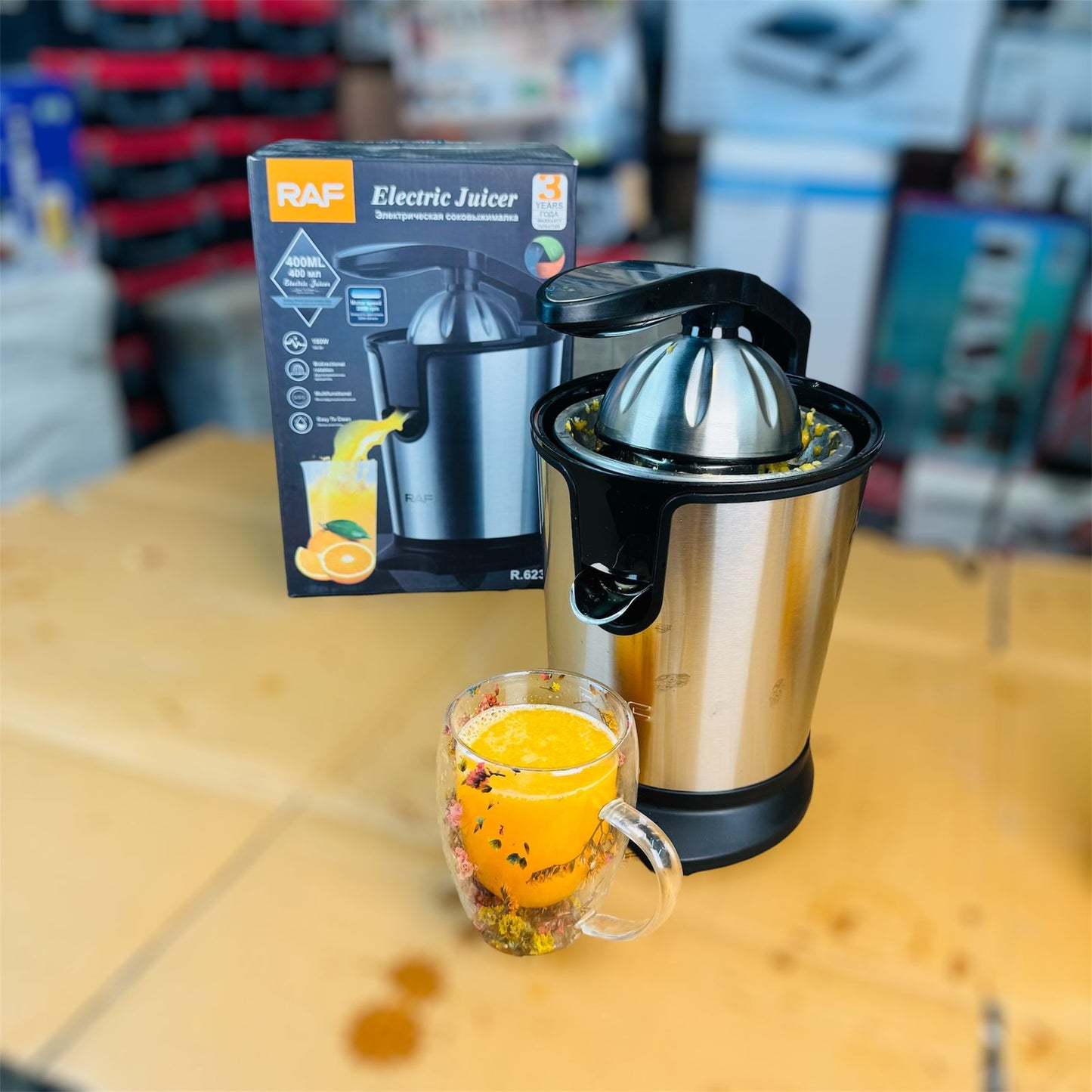 RAF stainless steel citrus juicer