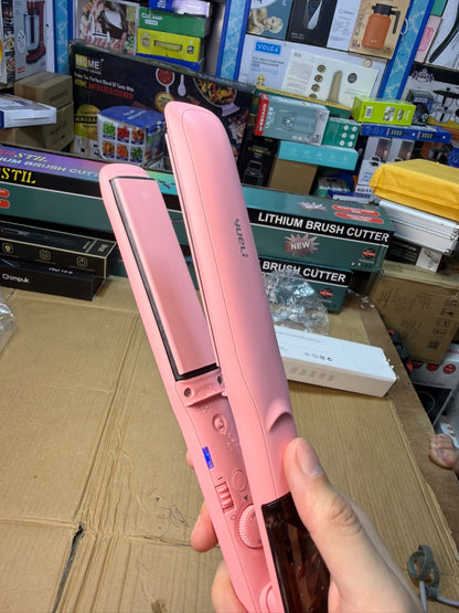 Yueli Steam Hair Straightener - Wide Plate Flat Iron with Adjustable Temperature