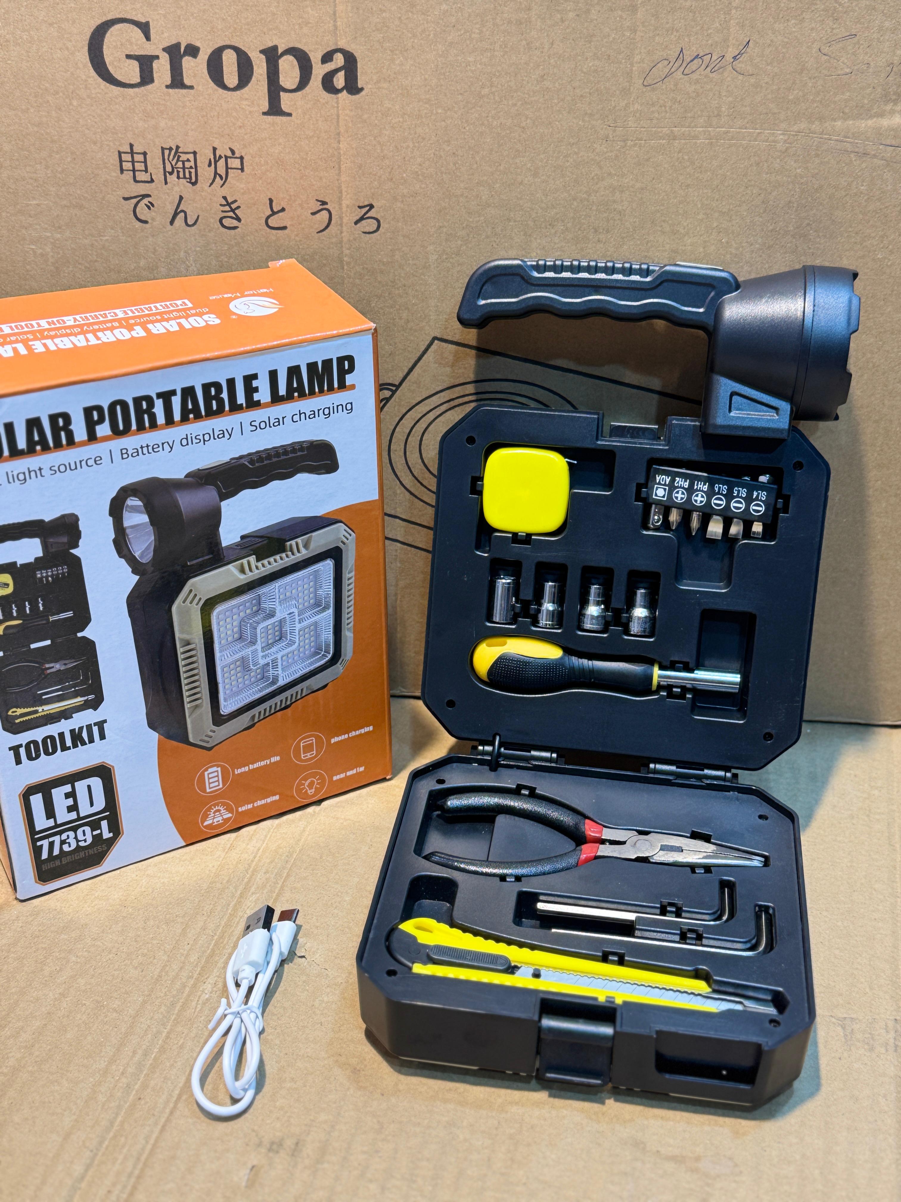Solar Portable Lamp LED 7739-L + Toolkit | Outdoor & Emergency Lightin ...