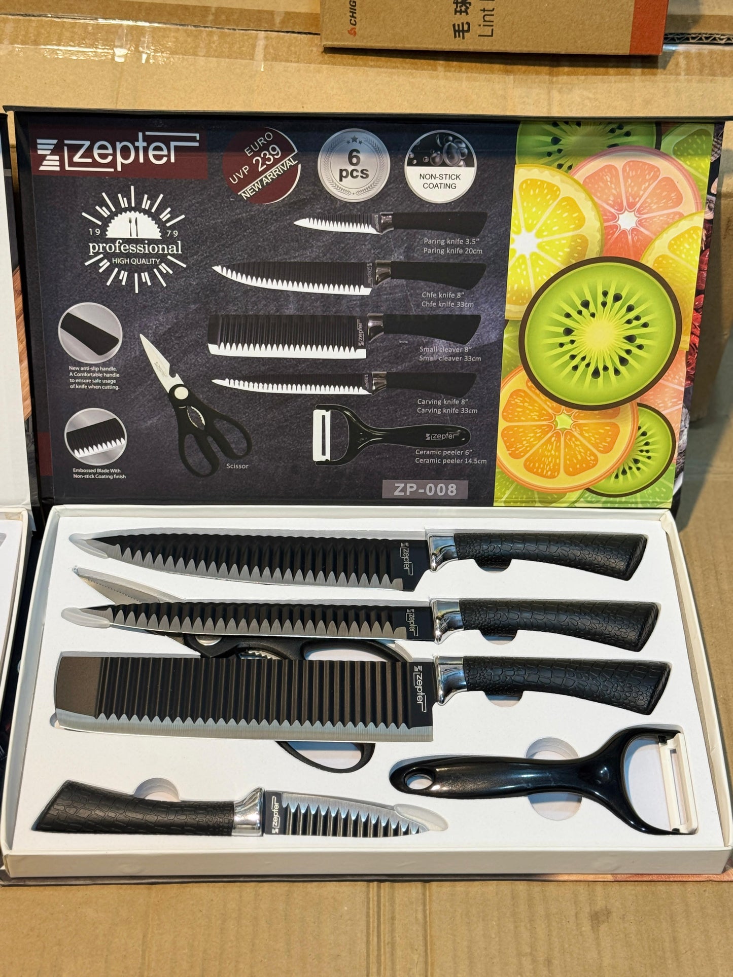 Zeptor 6pcs knife set