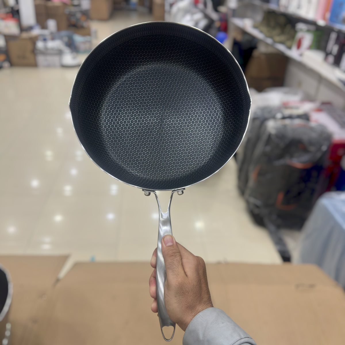 Premium Honeycomb Non-Stick Stainless Steel Frying Pan - 24cm, 26cm, 28cm, 30cm