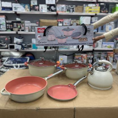 Uakeen Germany Induction Die-Cast Granite Cookware Set 11pcs VK-79