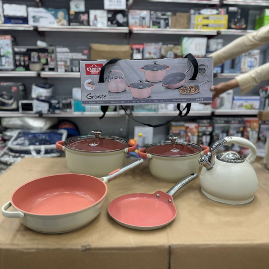 Uakeen Germany Induction Die-Cast Granite Cookware Set 11pcs VK-79