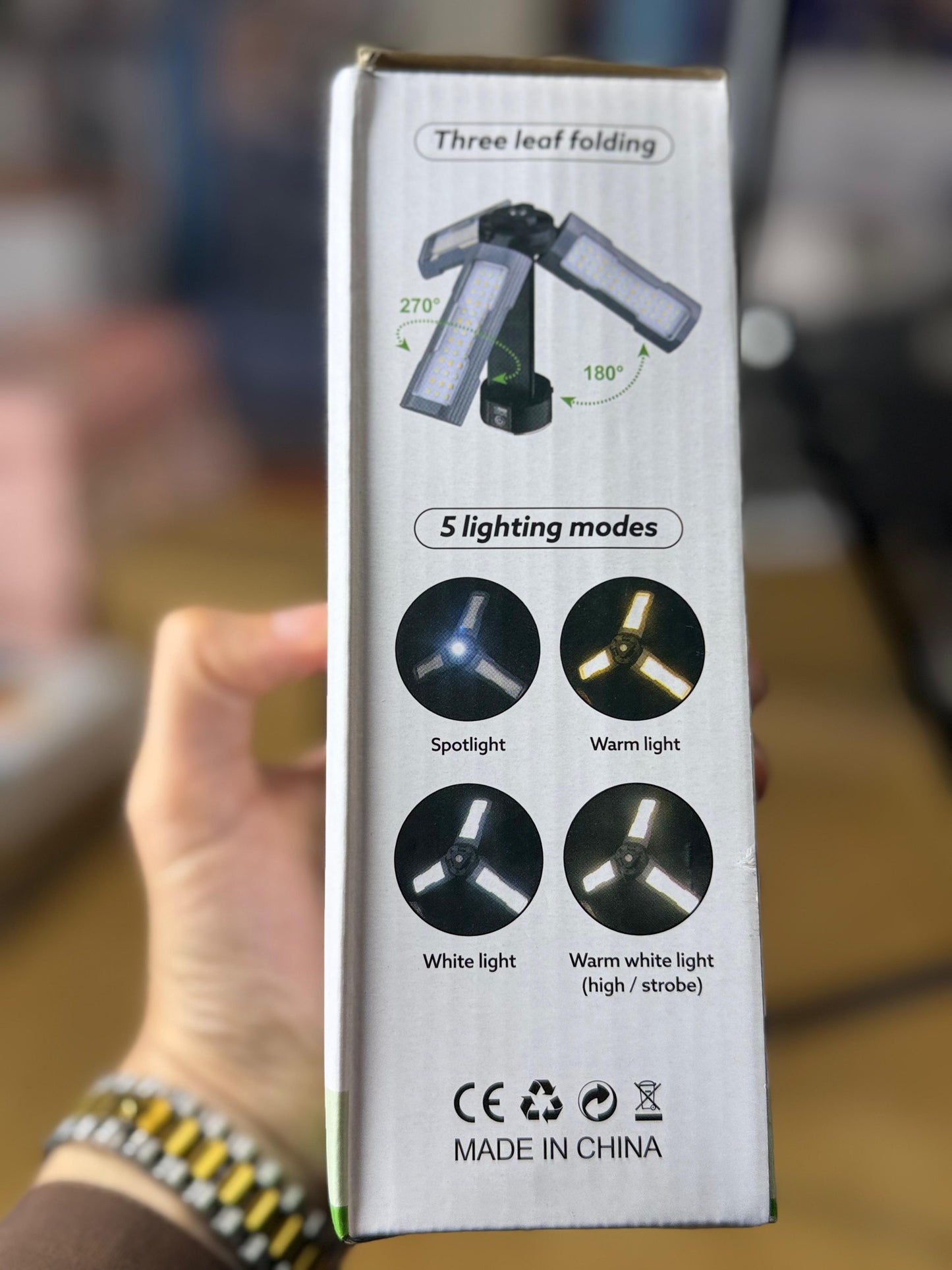Rechargeable light for camping