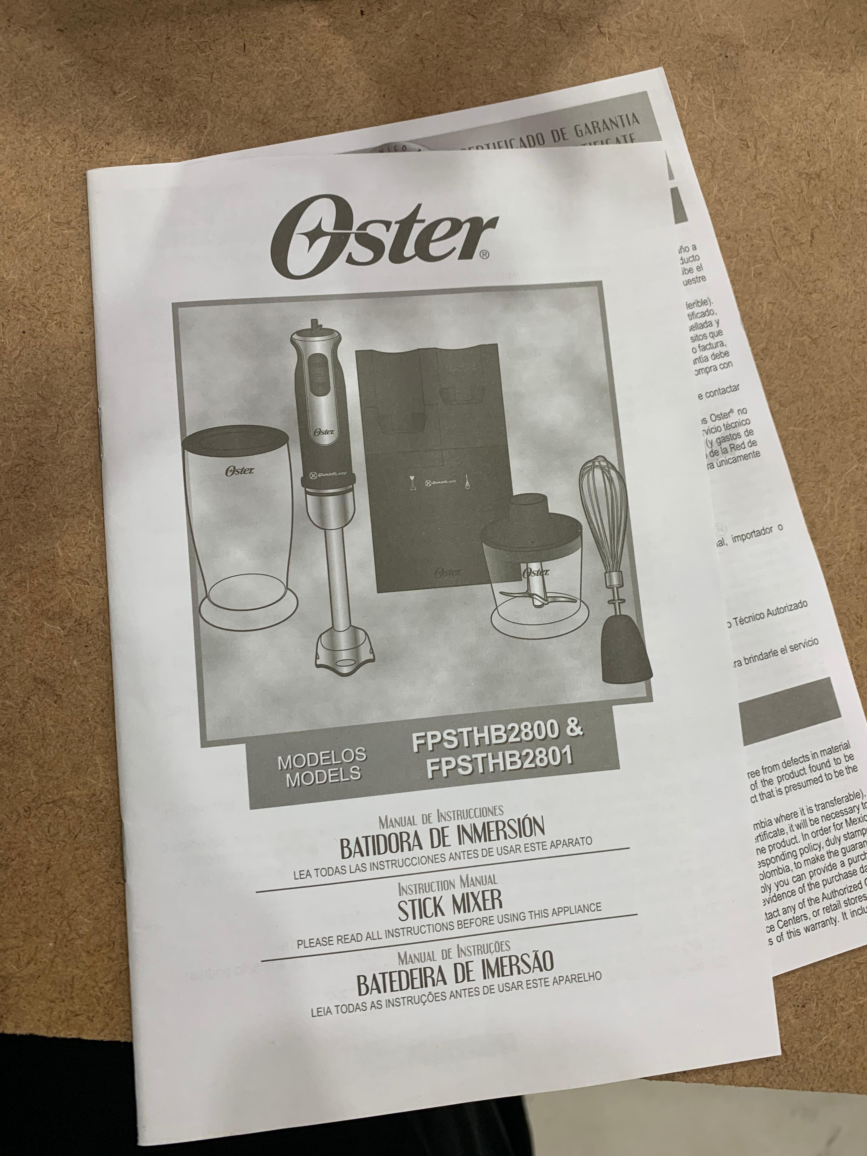 Oster 4in1 hand blender set