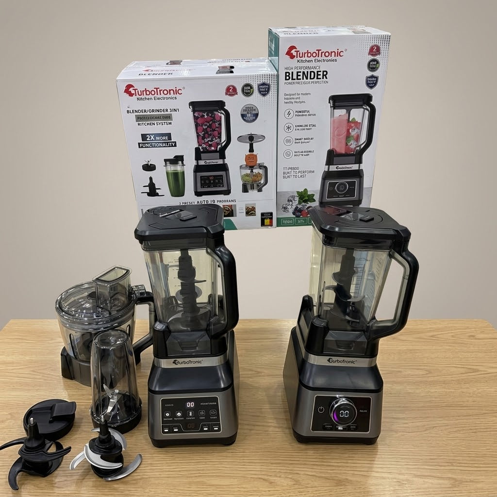 TurboTronic Kitchen System - Food Factory (TT-PB800) &amp; Blender (TT-PB600)