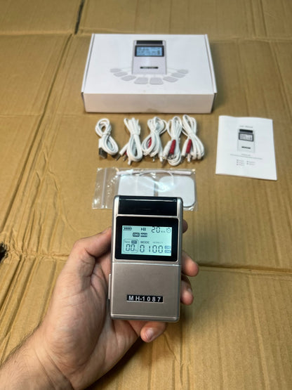Digital TENS/EMS Muscle Stimulator MH-1007 - Dual Channel Rechargeable Pulse Massager