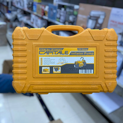 Heavy Duty 12V Dual-Cylinder Car Air Compressor with Tyre Repair Kit & Carry Case