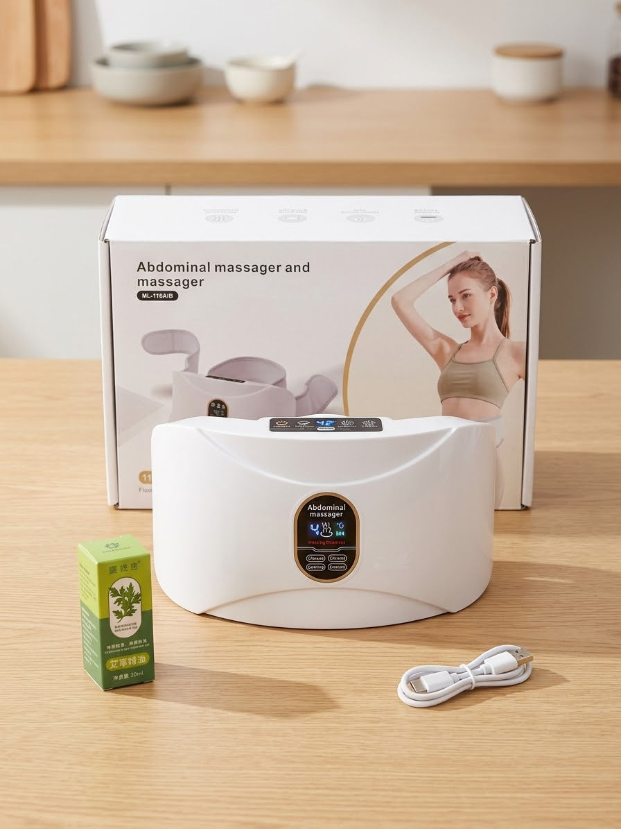 Abdominal Massager Belt ML-116A/B - Heat Therapy Rechargeable Waist & Belly Massager
