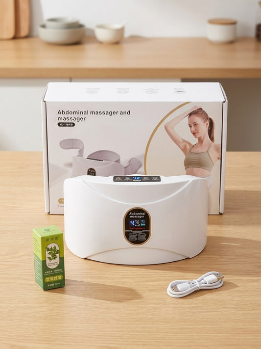Abdominal Massager Belt ML-116A/B - Heat Therapy Rechargeable Waist & Belly Massager