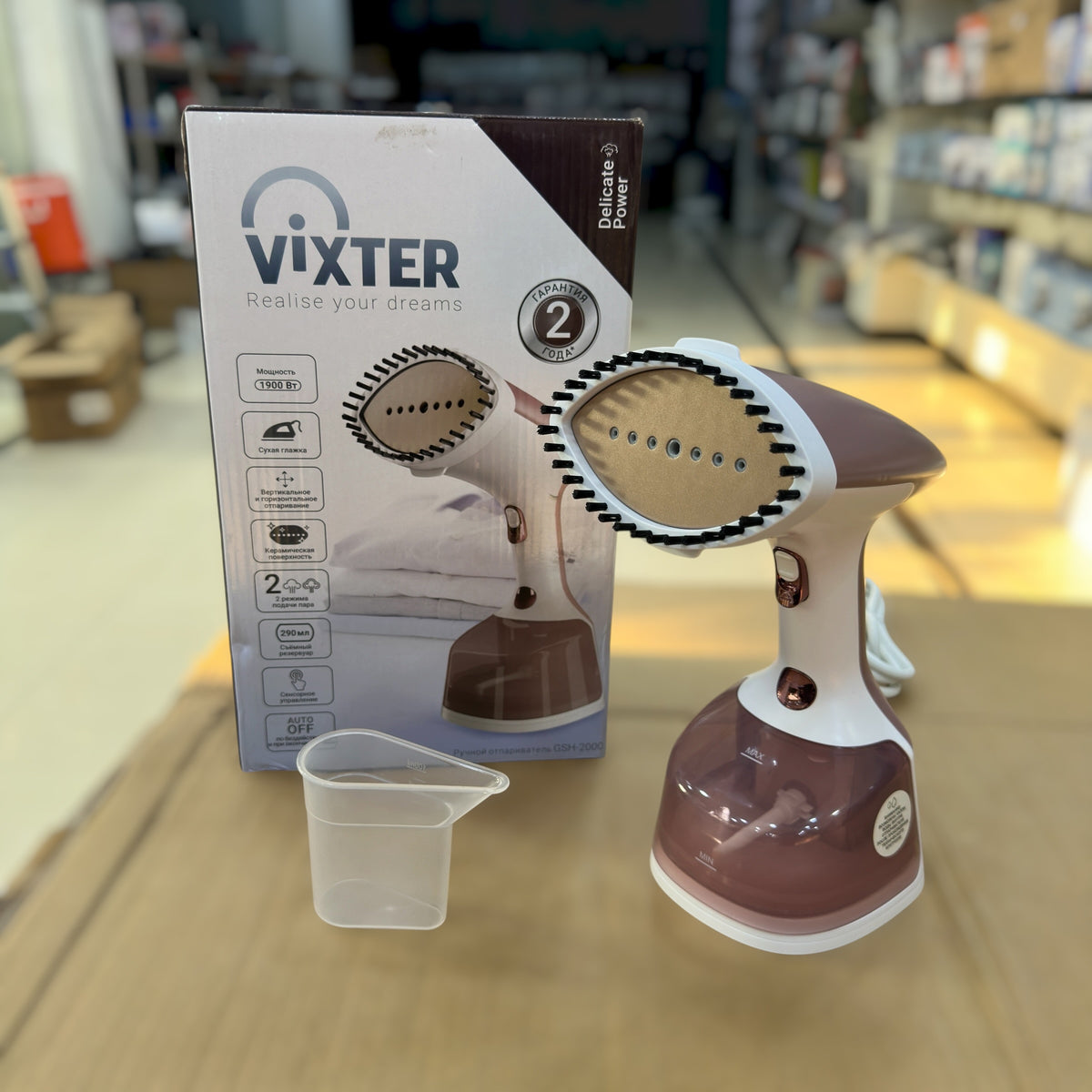 Vixter Handheld Garment Steamer - 1900W Portable Clothes Steamer with Dry Ironing, 2-Year Warranty