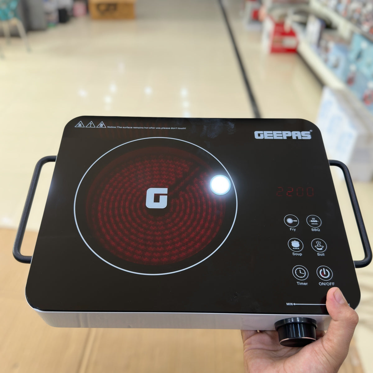 Geepas Digital Infrared Cooker GIC33022P 2200W