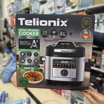 Telionix Digital Pressure Cooker 6-Litres Capacity TPC3675