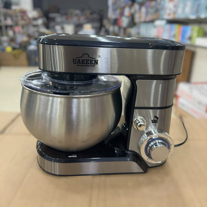 UAKEEN 5.5L Stainless Steel Stand Mixer | 1600W Professional Dough Kneader & Egg Whisk (Model ZL-1603)