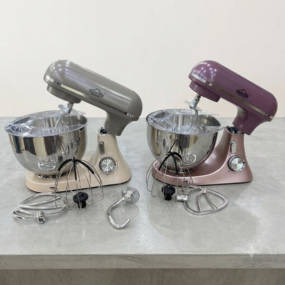 UAKEEN Professional Twin Stand Mixer Set | 5.5L Stainless Steel Bowl & Multi-Speed Control