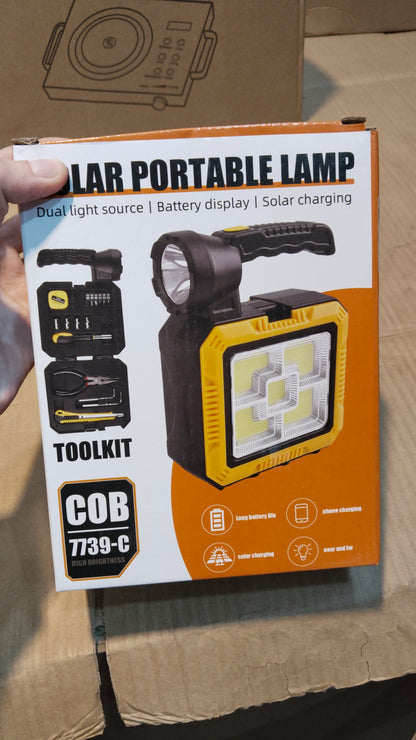 Solar Portable Lamp LED 7739-L + Toolkit | Outdoor & Emergency Lighting