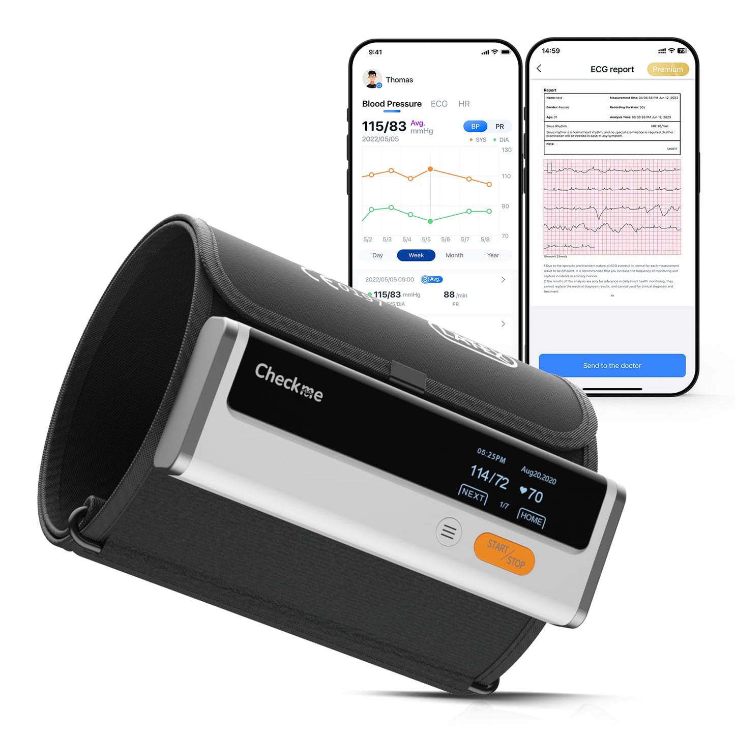 wirless Blood pressure & ECG Monitor Germany Brand