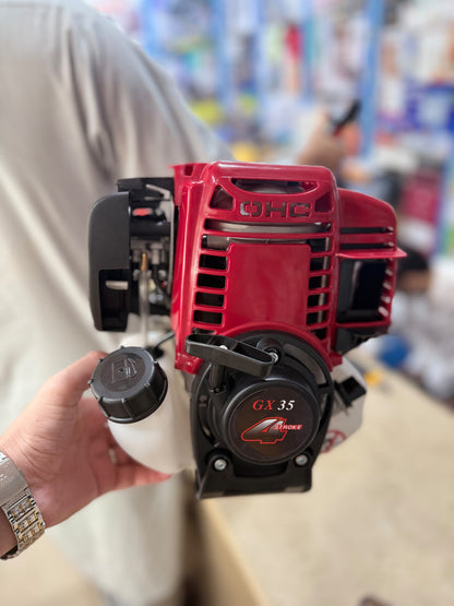 4-Stroke Petrol Brush Cutter GX35 - Heavy Duty Grass Cutter with 2-Blade Metal Blade