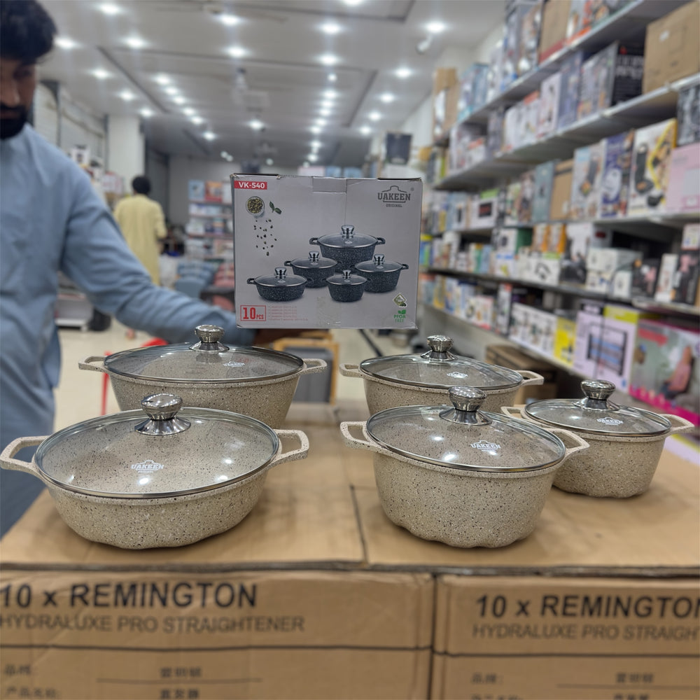 Uakeen 10pcs Granite Coating Cookware Set VK-540