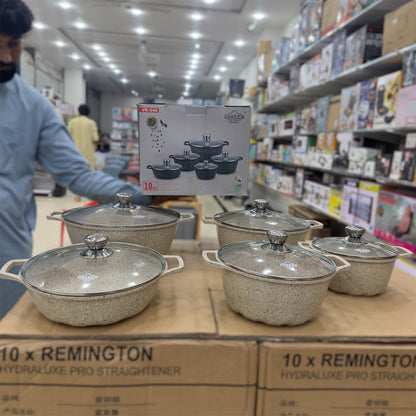 Uakeen 10pcs Granite Coating Cookware Set VK-540