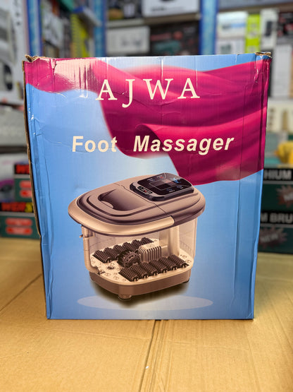 AJWA Foot Massager - Heated Foot Spa Bath with Bubble & Roller Massage