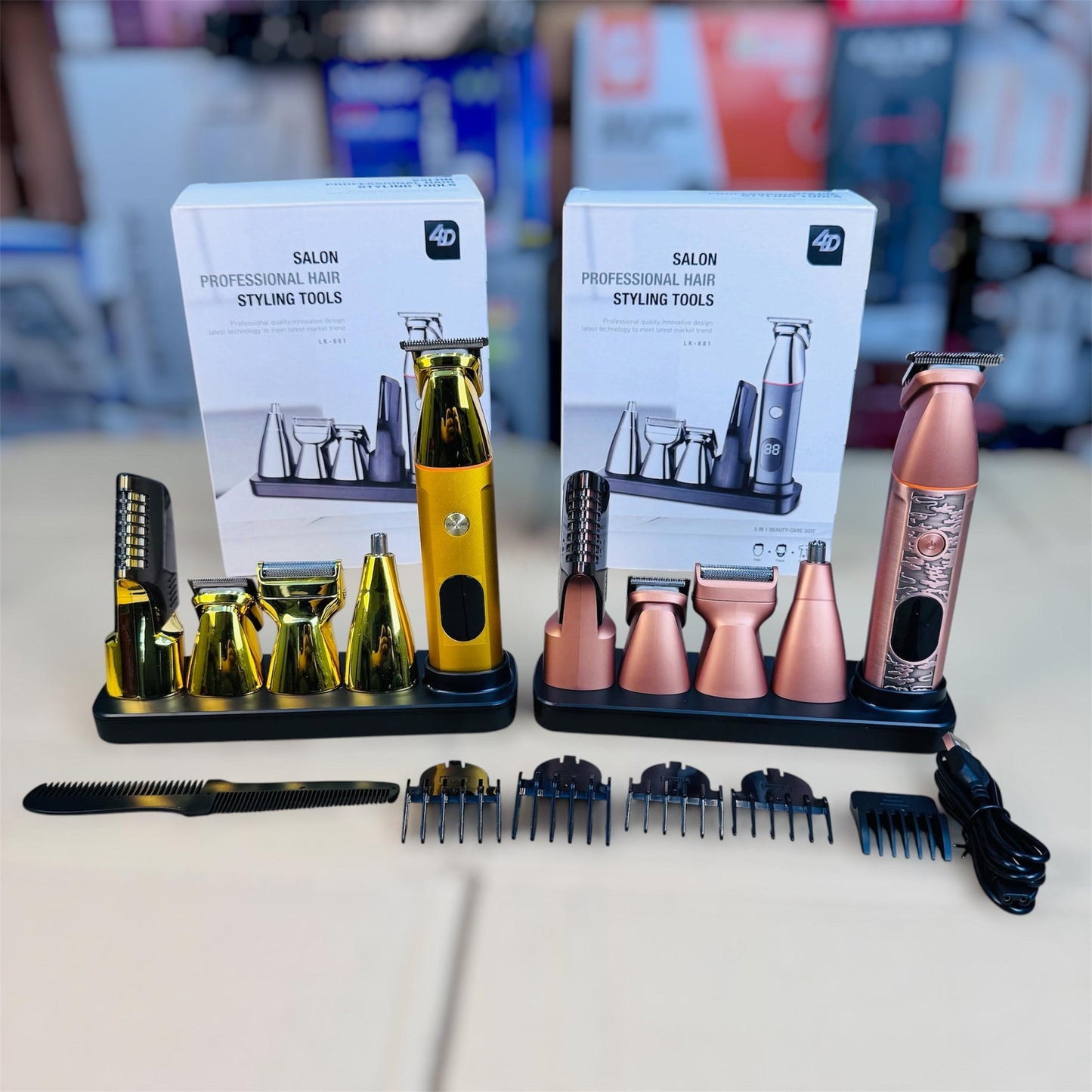 4D LK-881 Salon Professional Hair Styling Tools 5 in 1