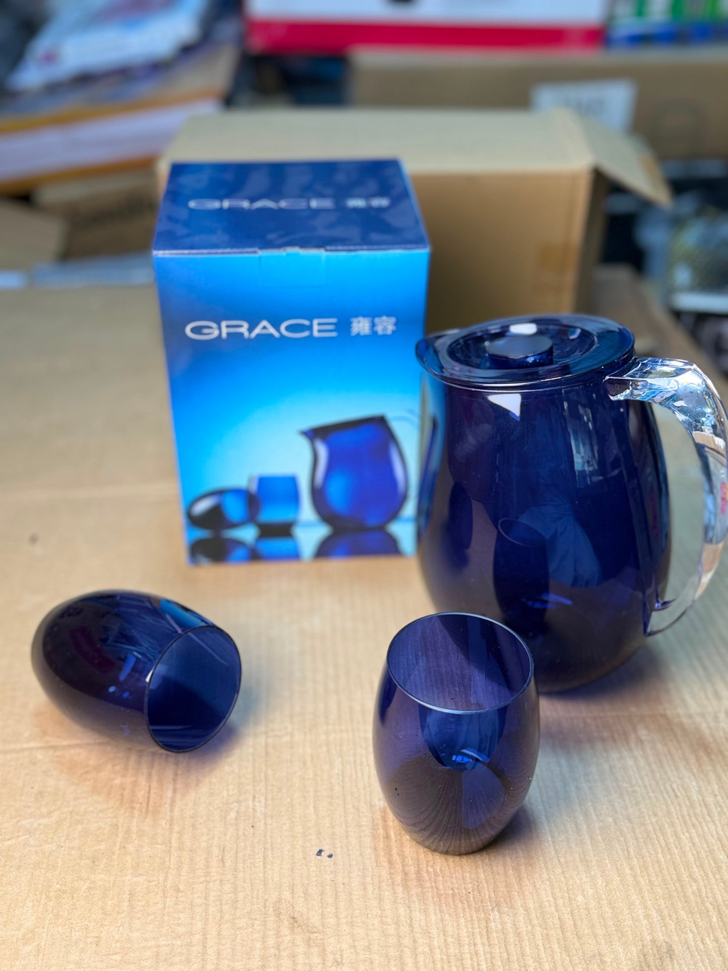 GRACE Elegant Water Pitcher Set with Glasses