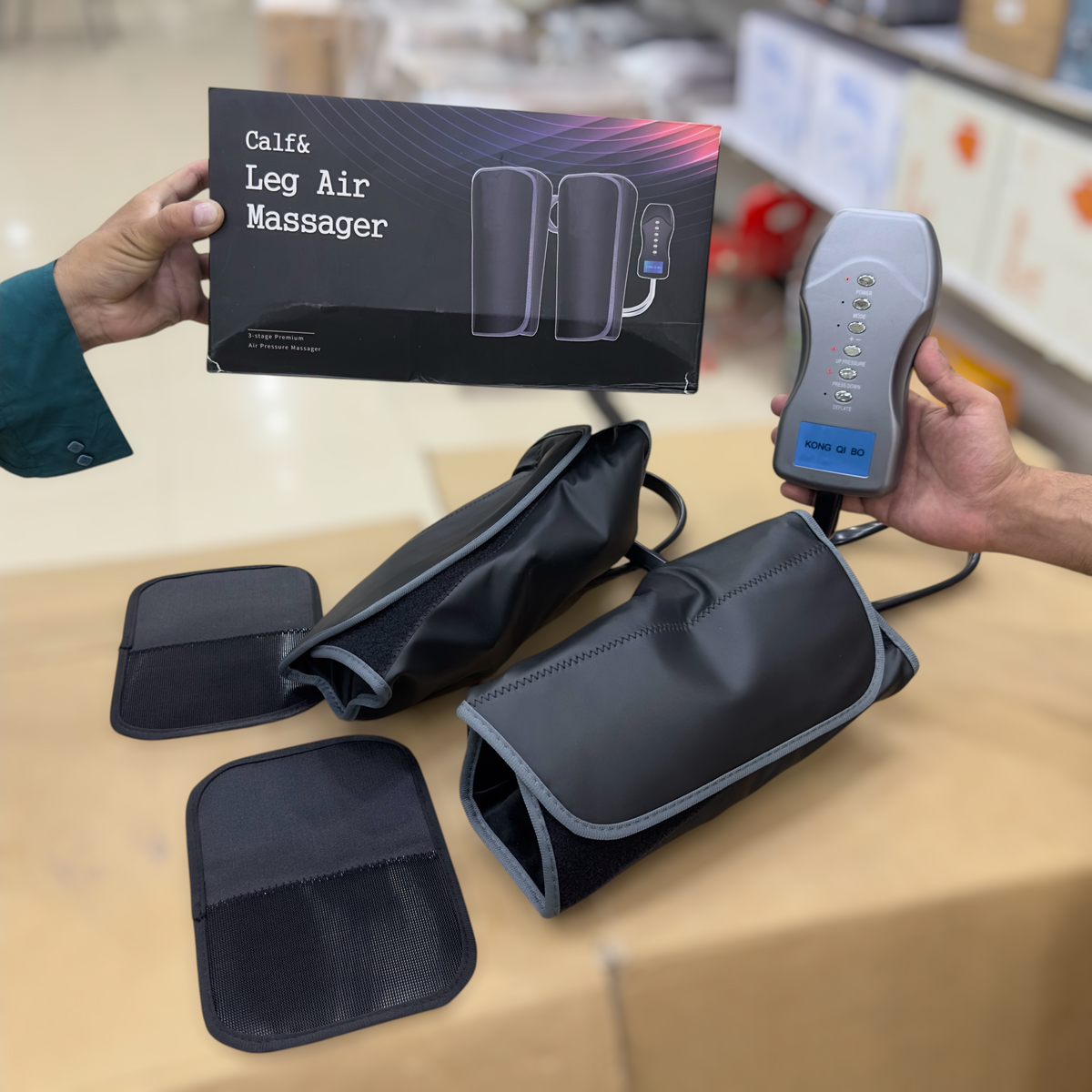 Calf & Leg Air Compression Massager - Dual Sleeves with Controller