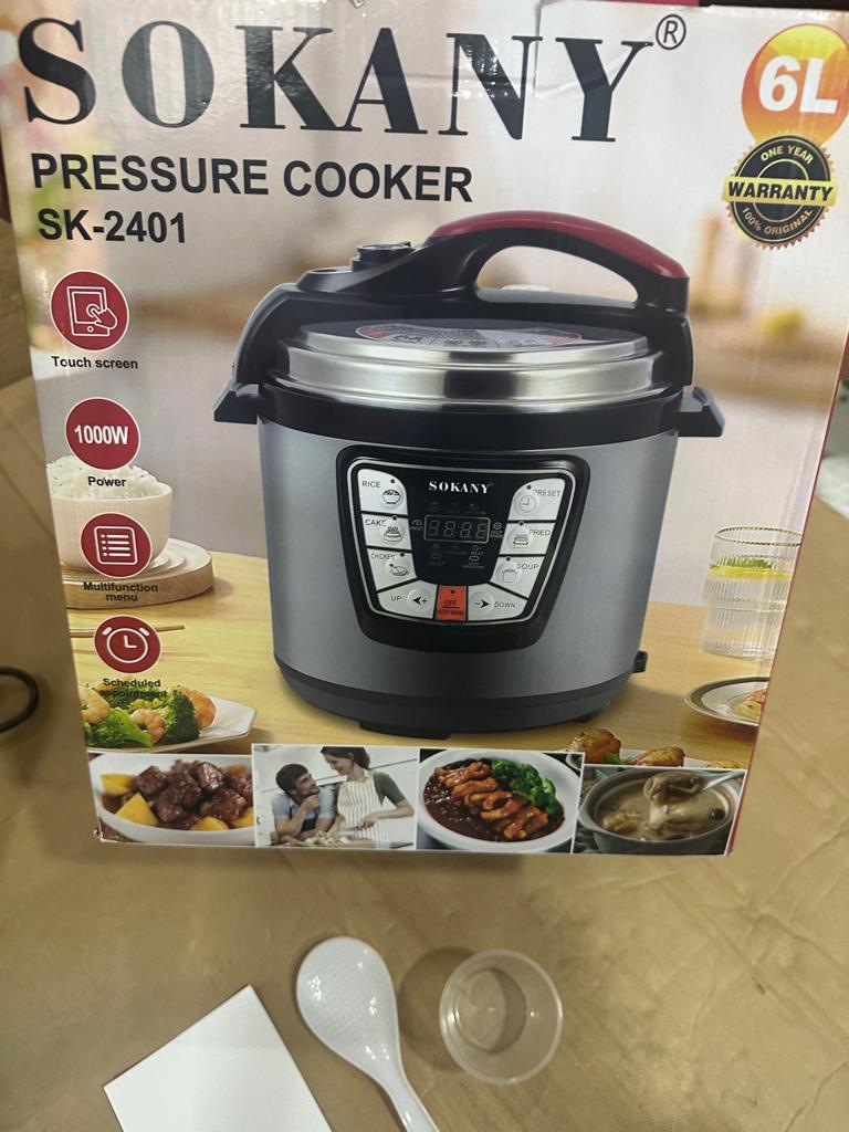 sokany  Pressure Cooker Stainless Steel Multi 6L Capacity