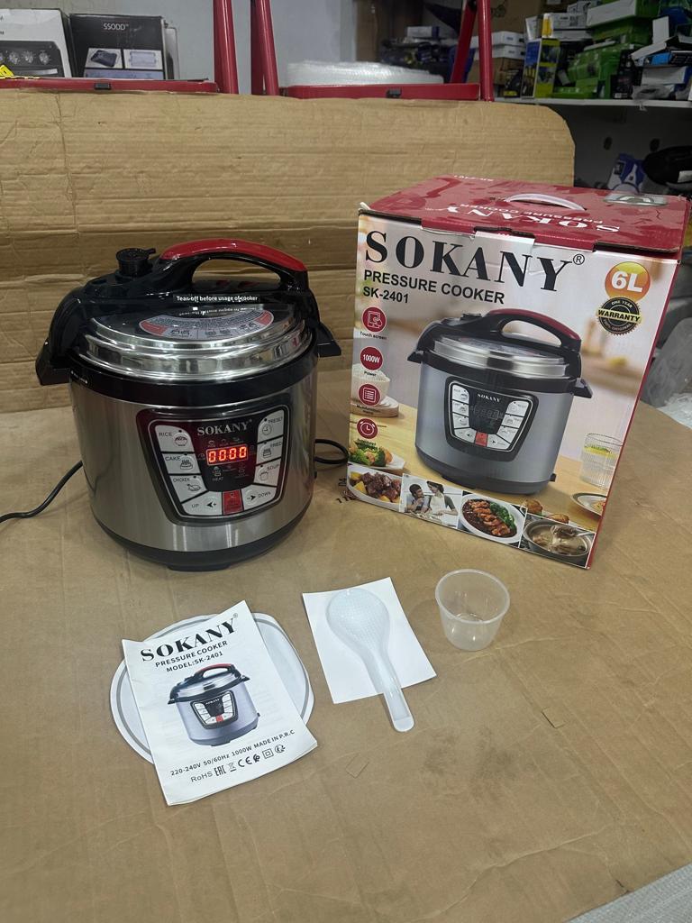 sokany  Pressure Cooker Stainless Steel Multi 6L Capacity