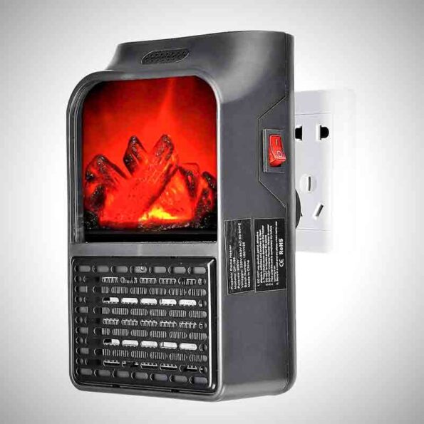 lot imported Mini Electric Wall-Outlet Flame Heater Portable