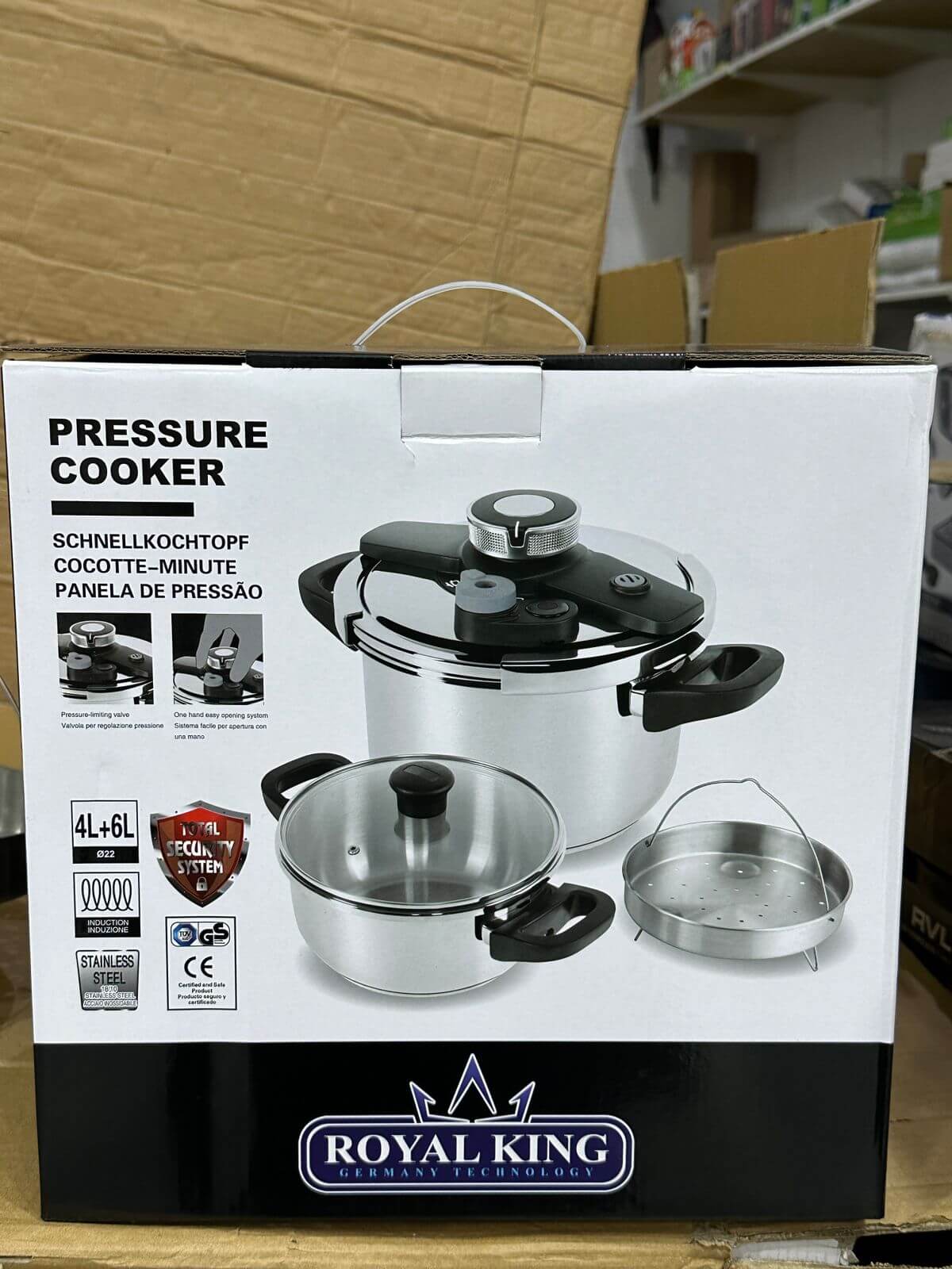 GERMANY Lot 3 in 1 ROYAL KING Pressure Cooker Top Quality