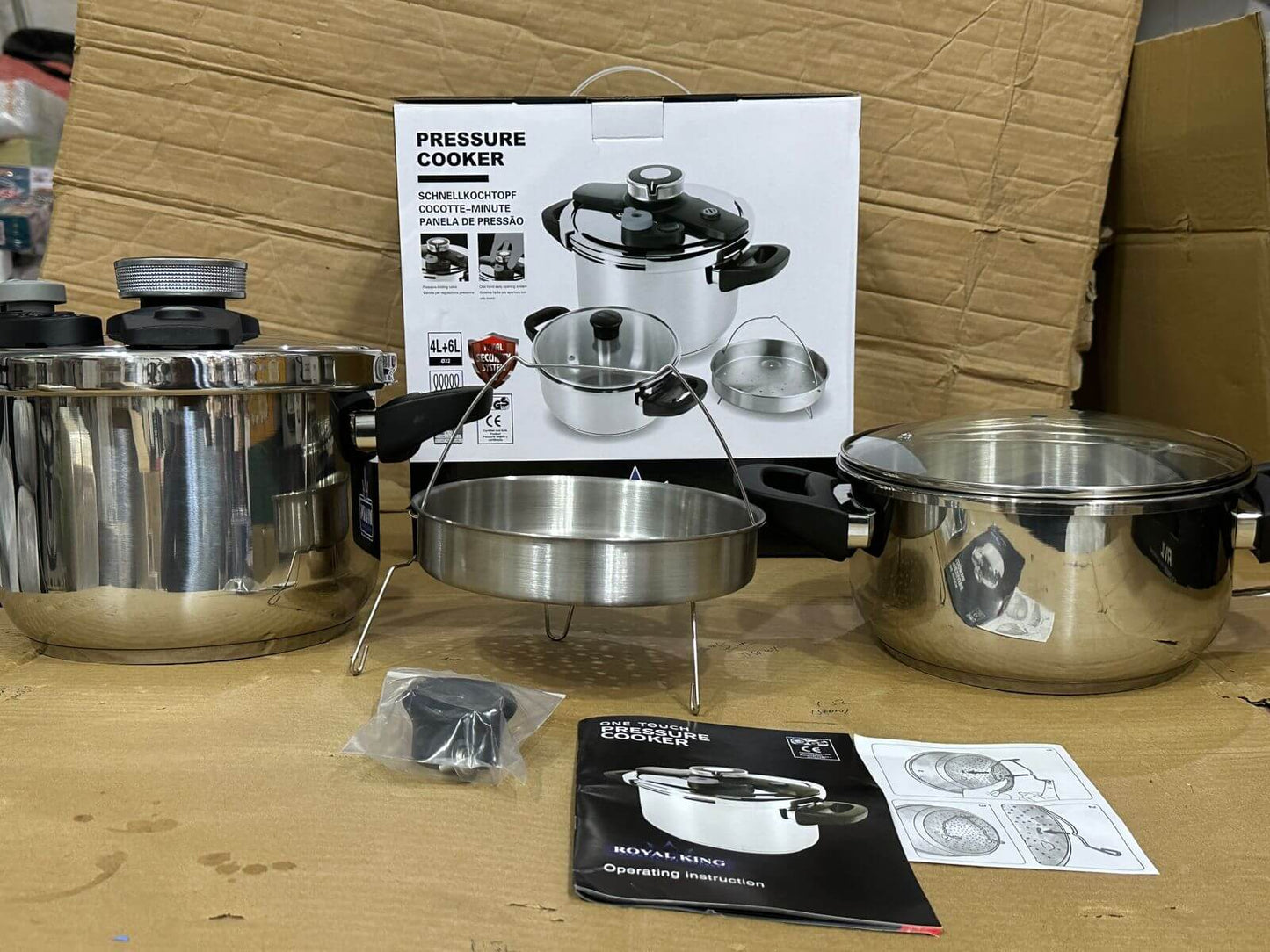 GERMANY Lot 3 in 1 ROYAL KING Pressure Cooker Top Quality